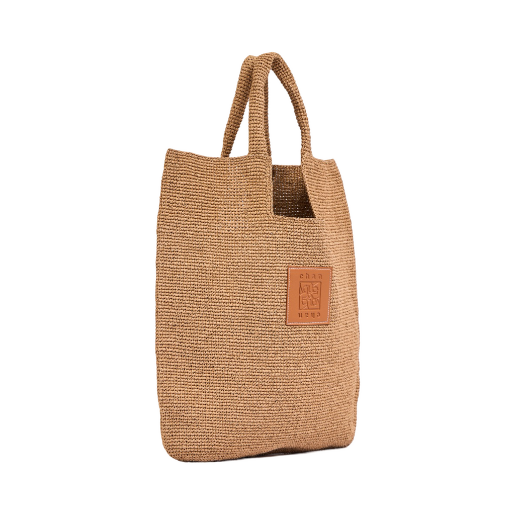 Knitted Tote Bag - Brown