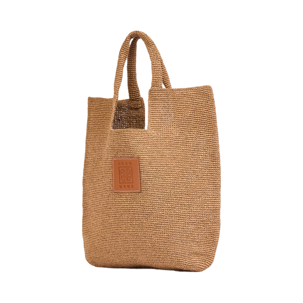 Knitted Tote Bag - Brown