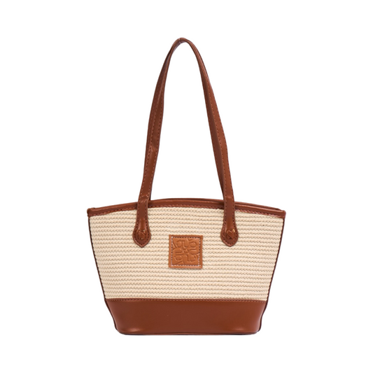 Everyday Earth – Straw Shoulder Bag S – Brown