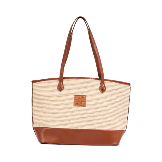 Everyday Earth – Straw Shoulder Bag M – Brown