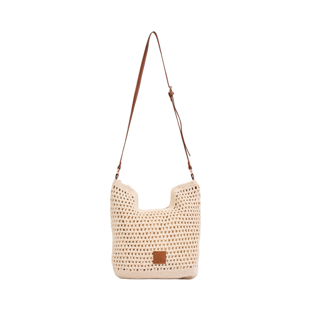 Knitted Crossbody Bag - Beige