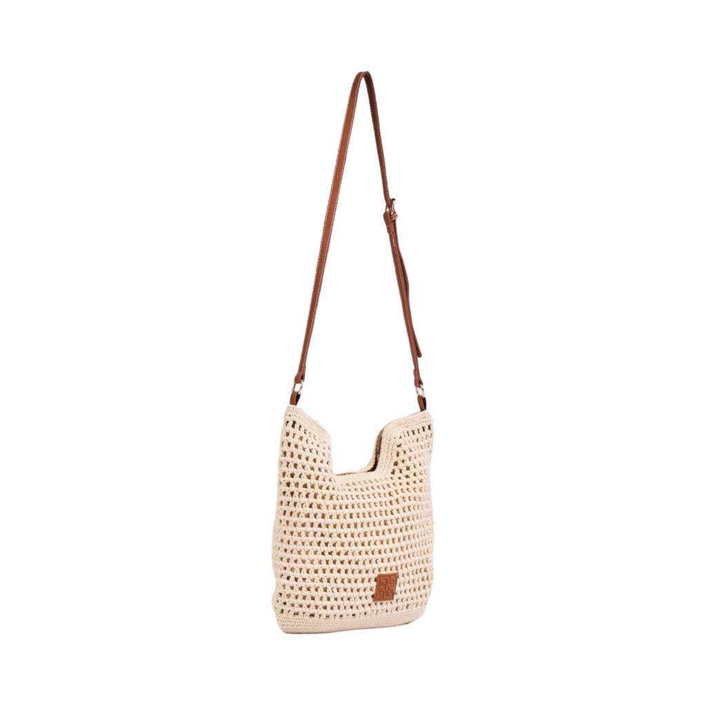 Knitted Crossbody Bag - Beige