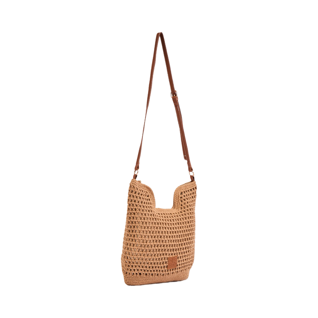 Knitted Crossbody Bag - Brown