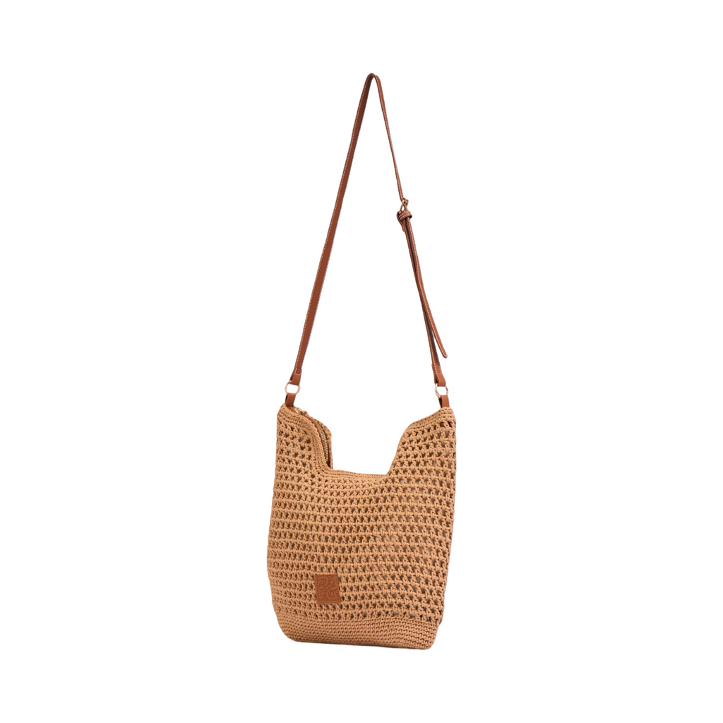 Knitted Crossbody Bag - Brown