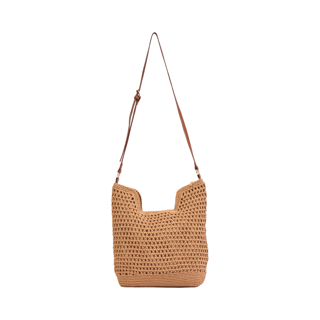 Knitted Crossbody Bag - Brown