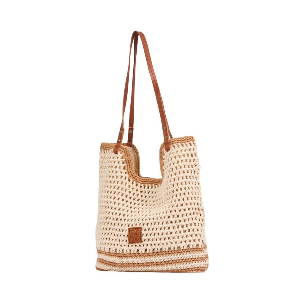 Knitted Tote Bag - Beige