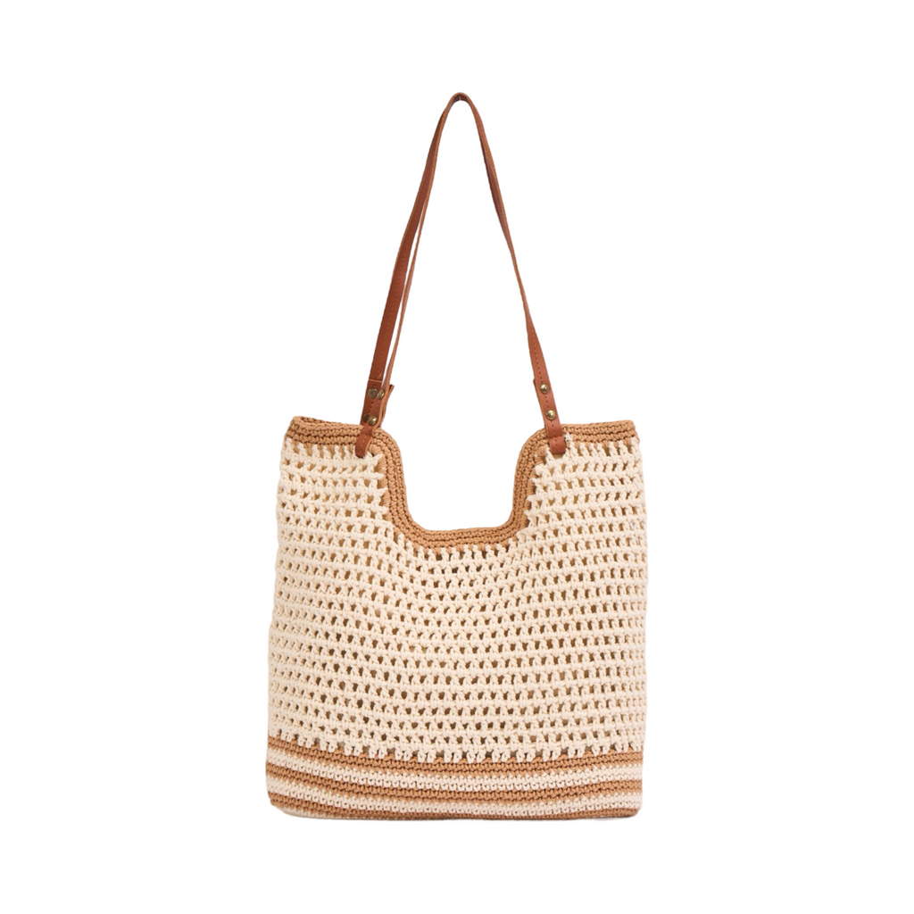 Knitted Tote Bag - Beige