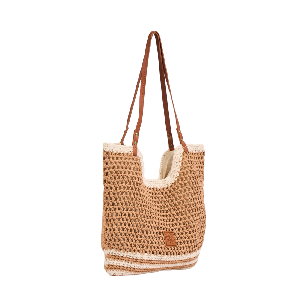 Knitted Tote Bag - Brown