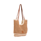 Knitted Tote Bag - Brown