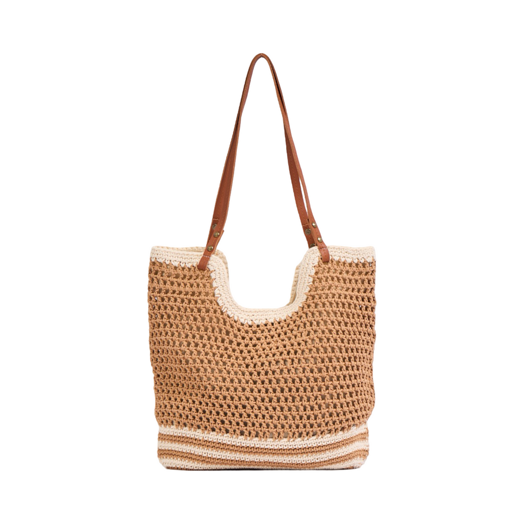 Knitted Tote Bag - Brown