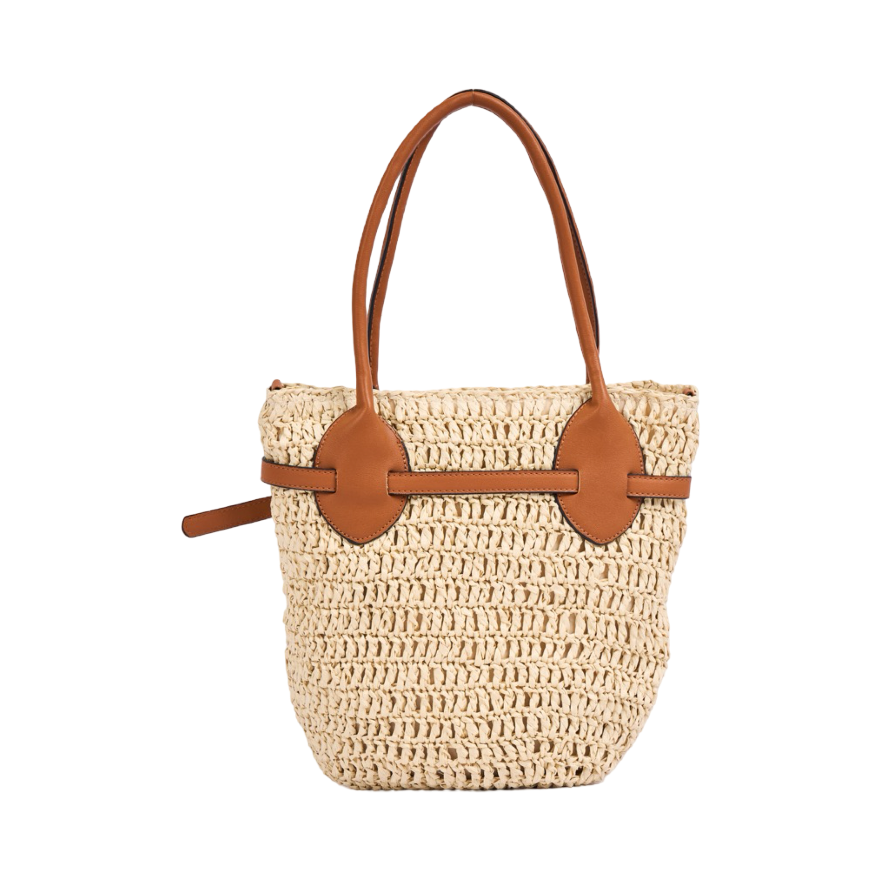 Everyday Earth – Straw Belt Tote Bag – Beige