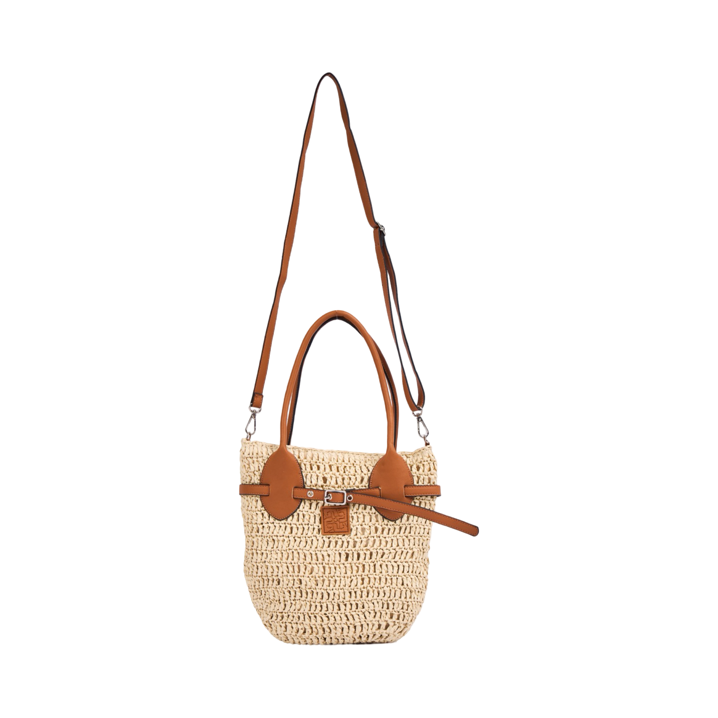 Everyday Earth – Straw Belt Tote Bag – Beige
