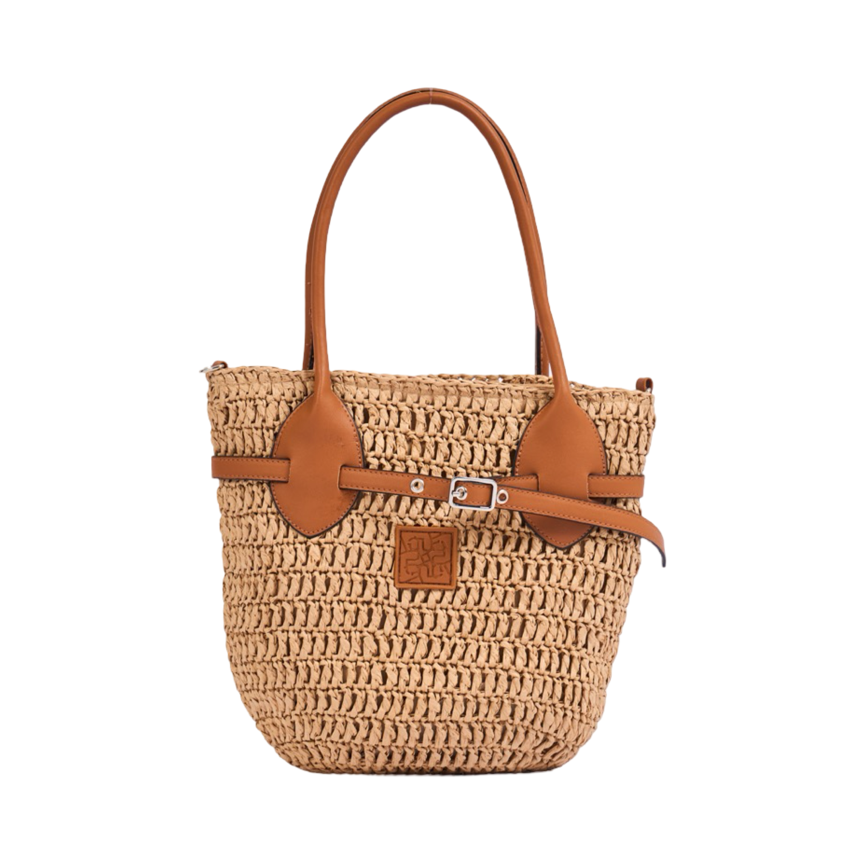 Everyday Earth – Straw Belt Tote Bag – Brown