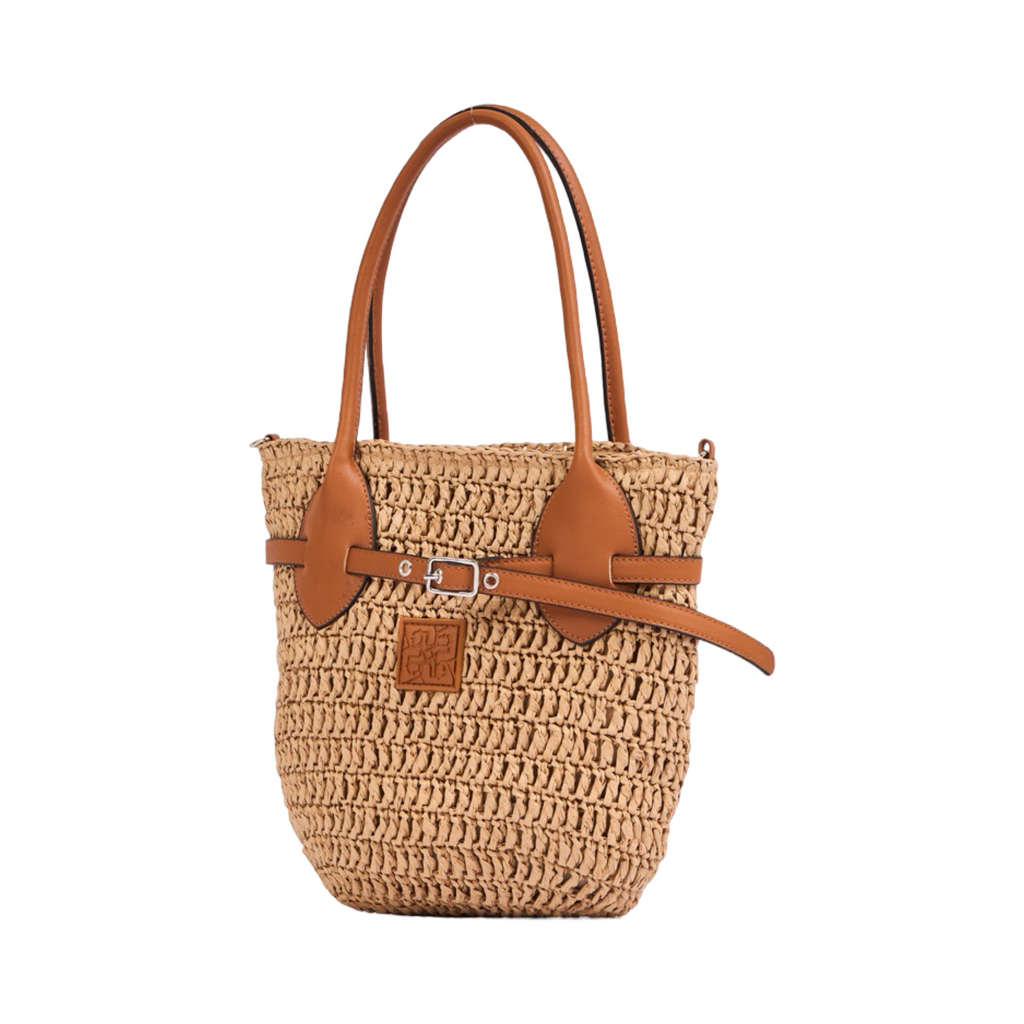 Everyday Earth – Straw Belt Tote Bag – Brown