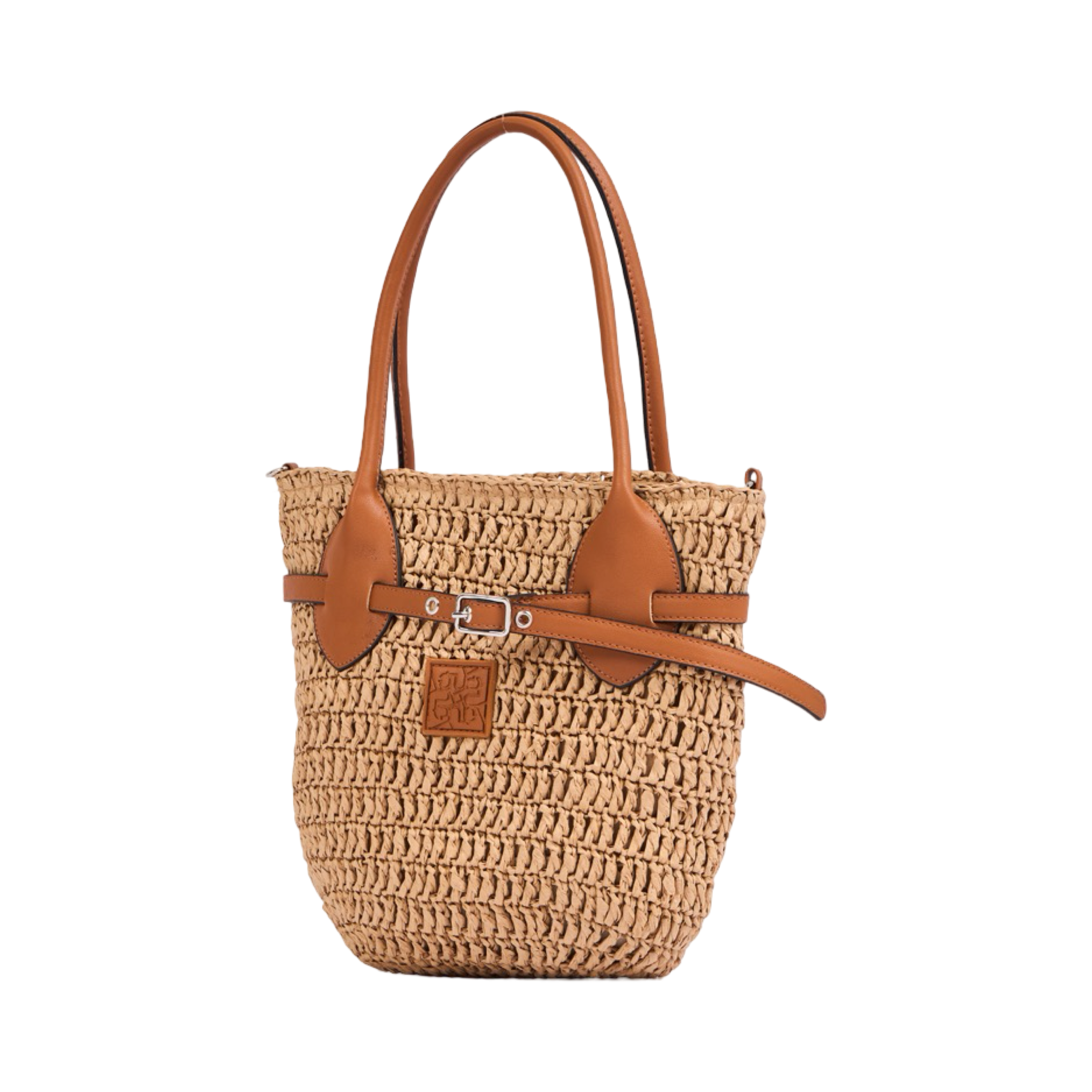 Everyday Earth – Straw Belt Tote Bag – Brown