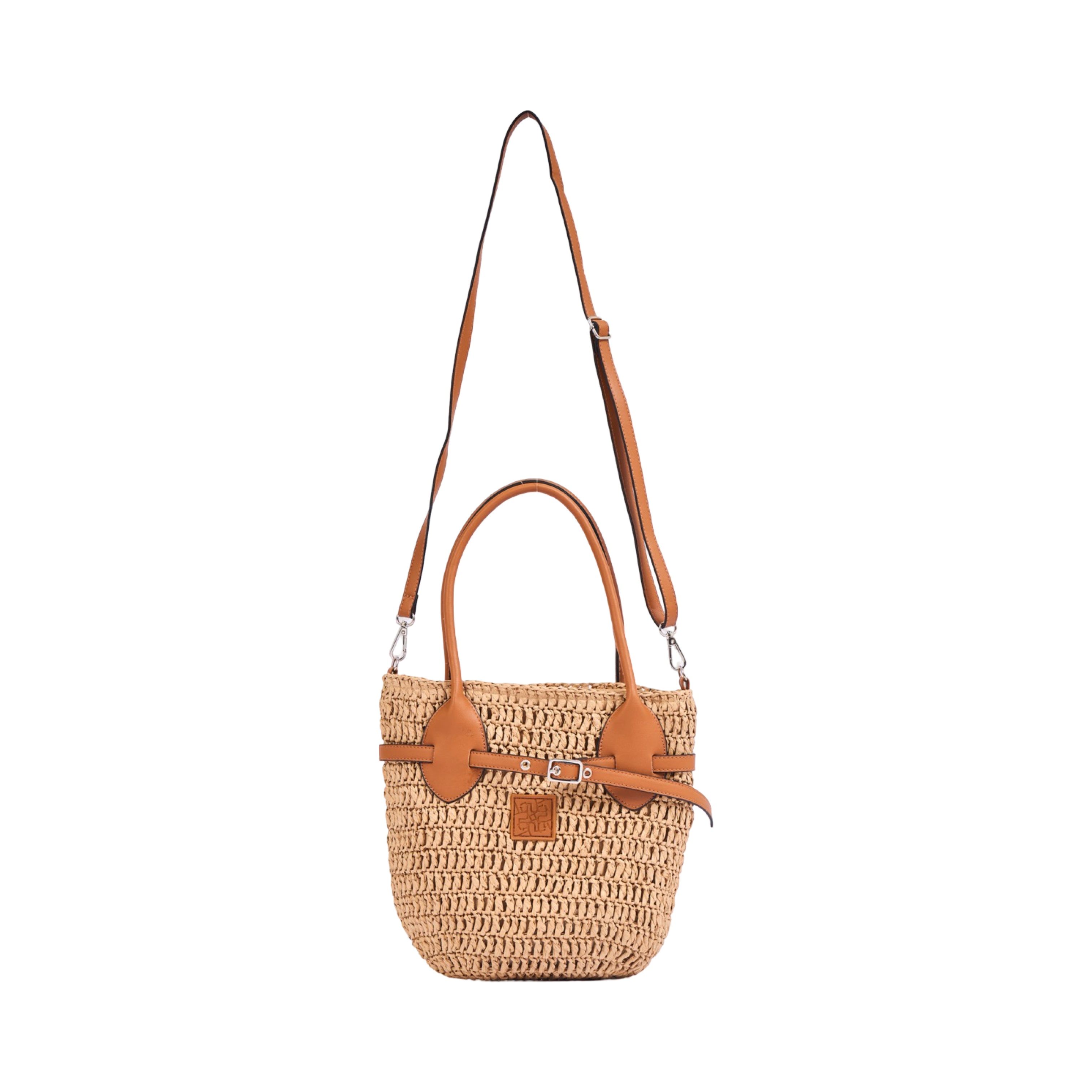 Everyday Earth – Straw Belt Tote Bag – Brown