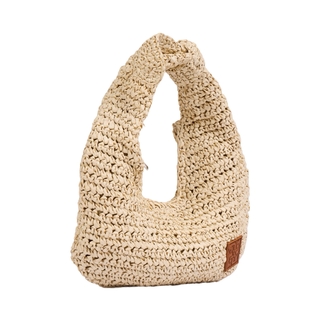 Everyday Earth – Straw Hobo Bag – Beige
