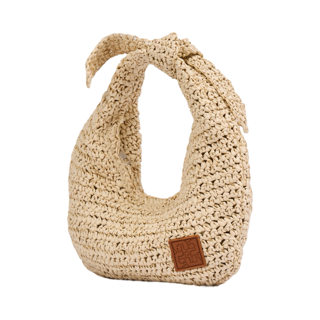 Everyday Earth – Straw Hobo Bag – Beige