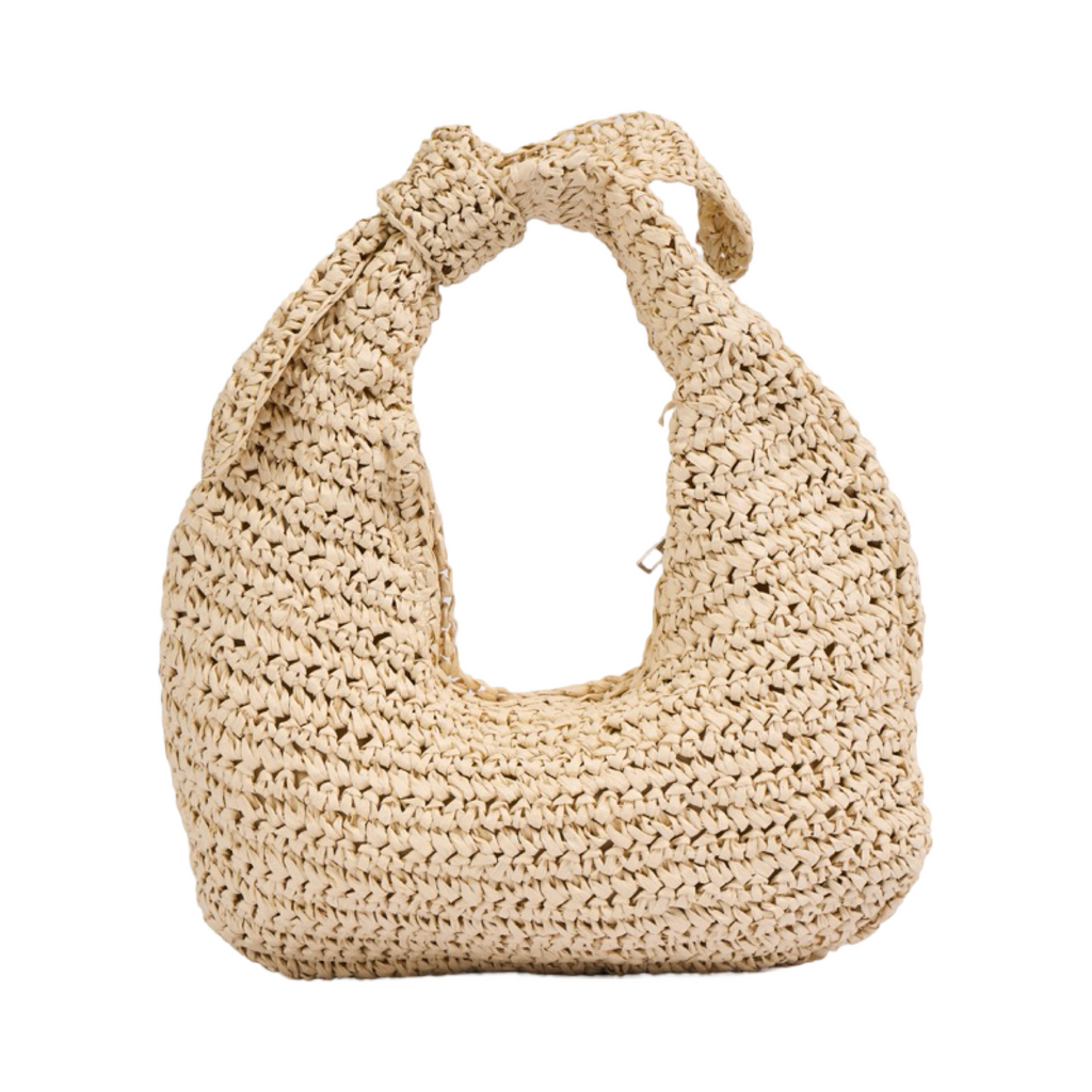 Everyday Earth – Straw Hobo Bag – Beige