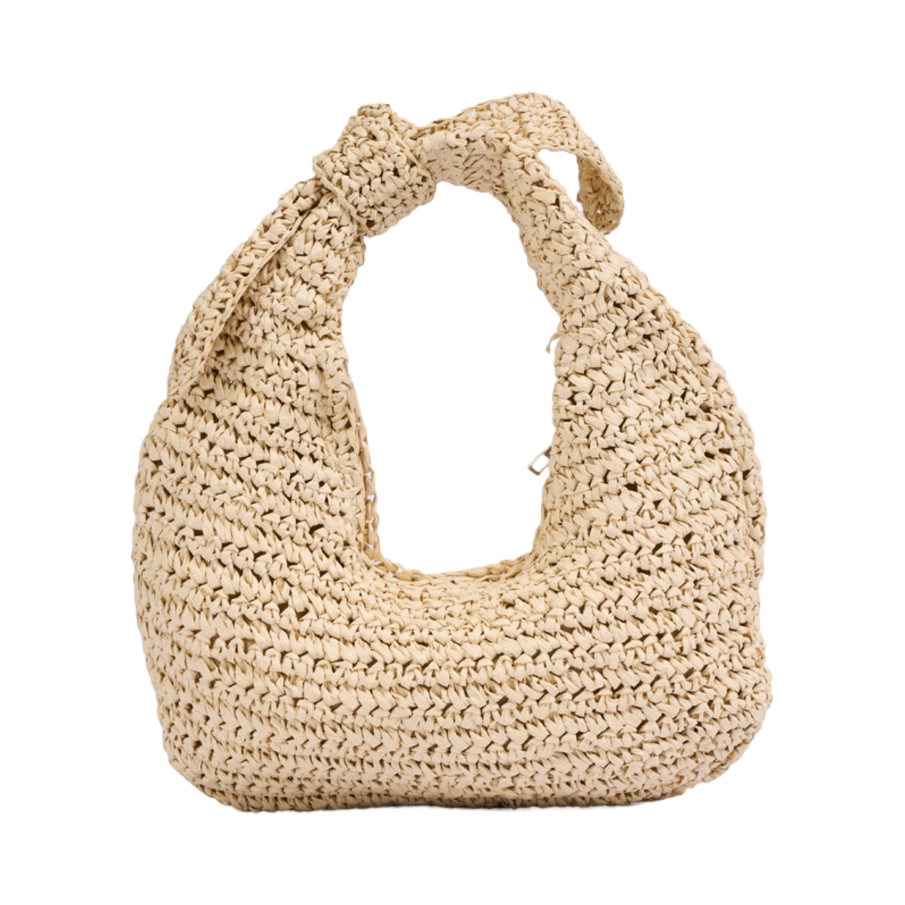 Everyday Earth – Straw Hobo Bag – Beige