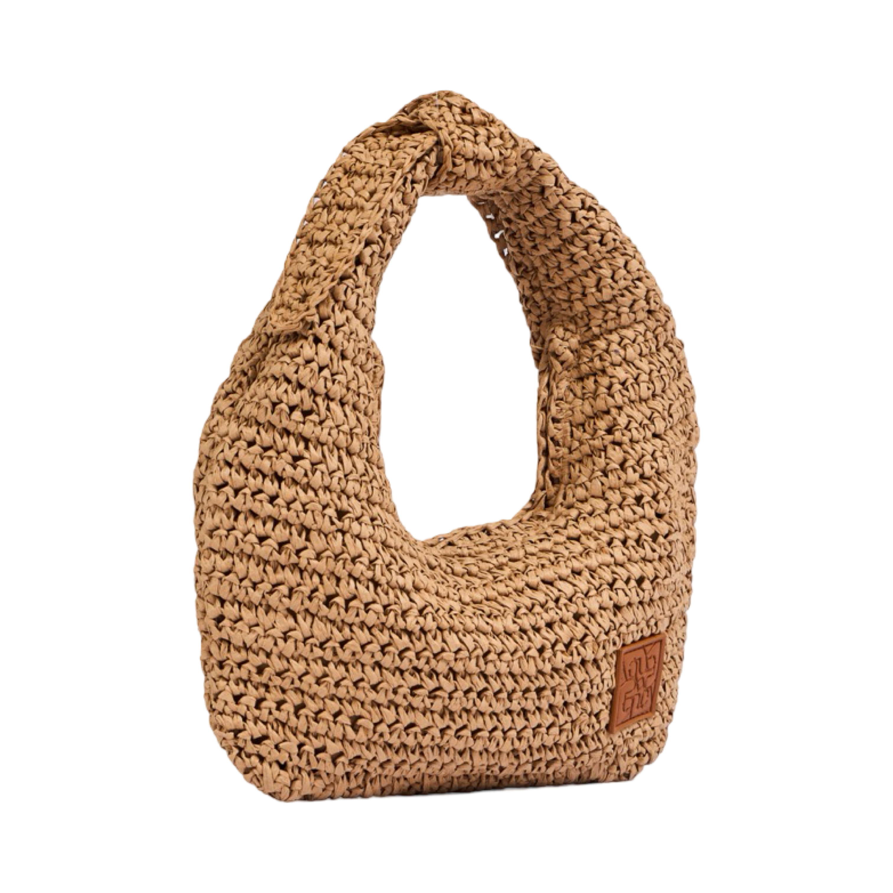 Everyday Earth – Straw Hobo Bag – Brown