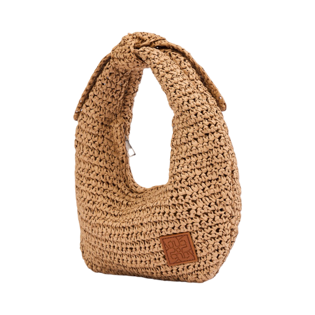 Everyday Earth – Straw Hobo Bag – Brown