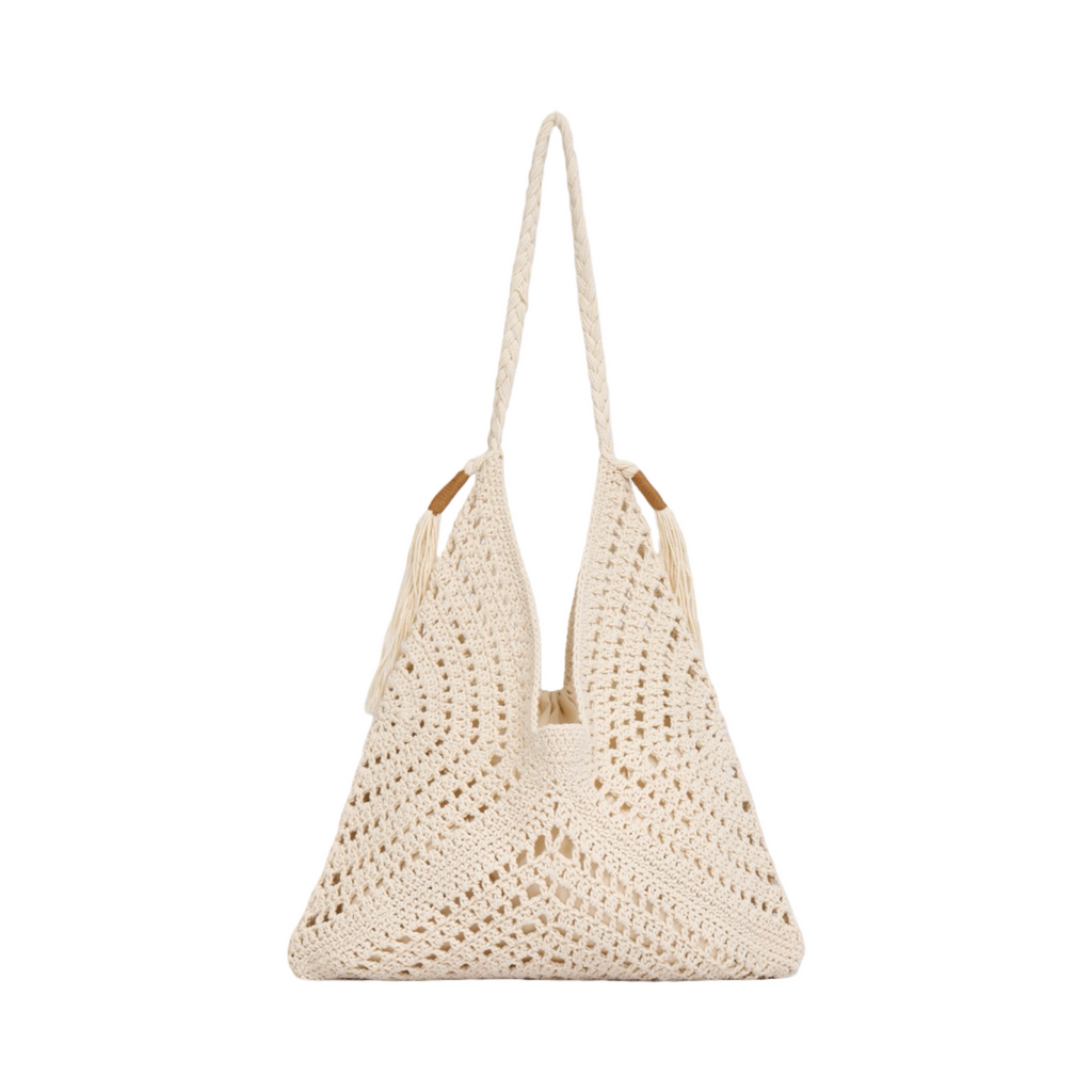 Knitted Tote Bag - White