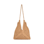 Knitted Tote Bag - Brown