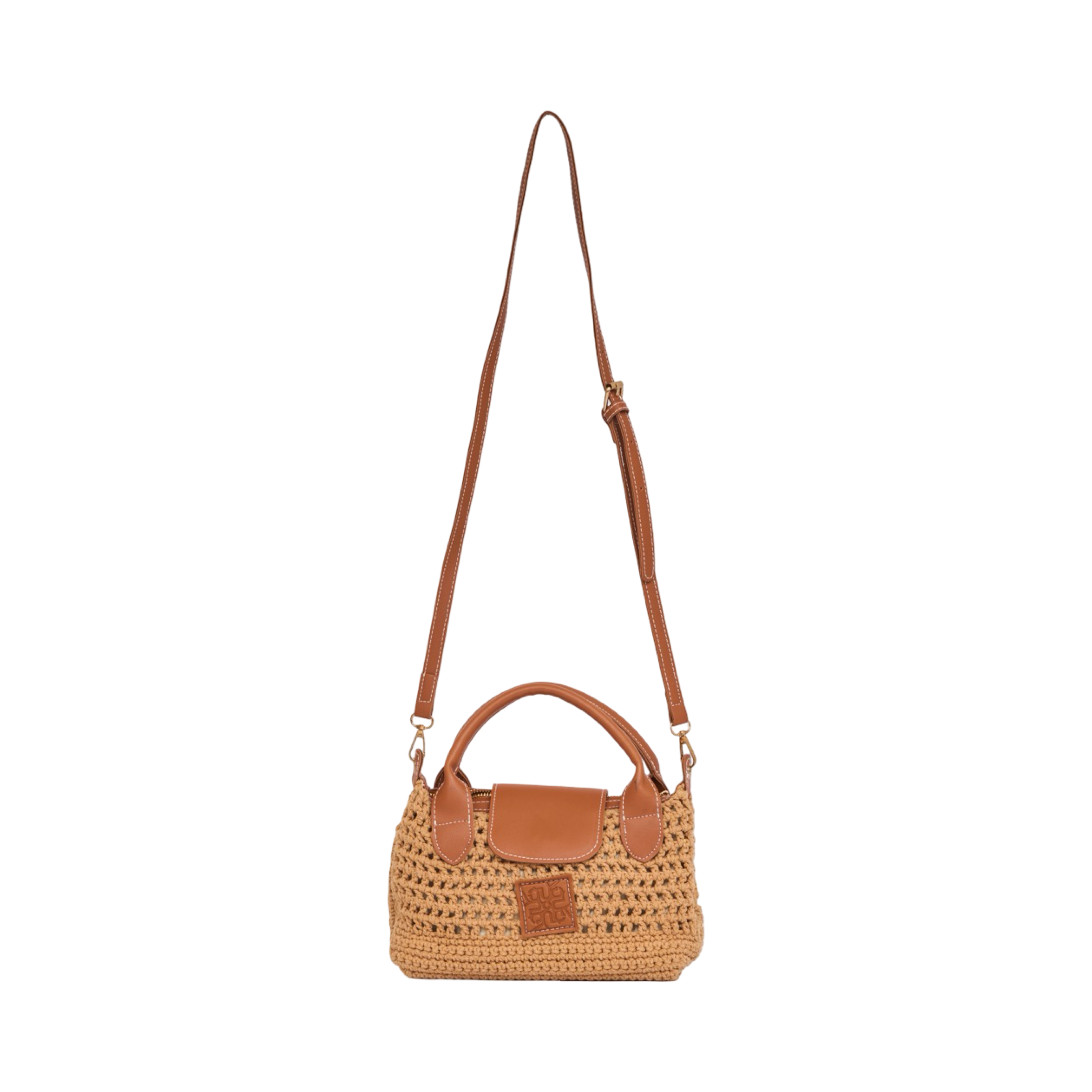 Knitted Mini Bag - Brown