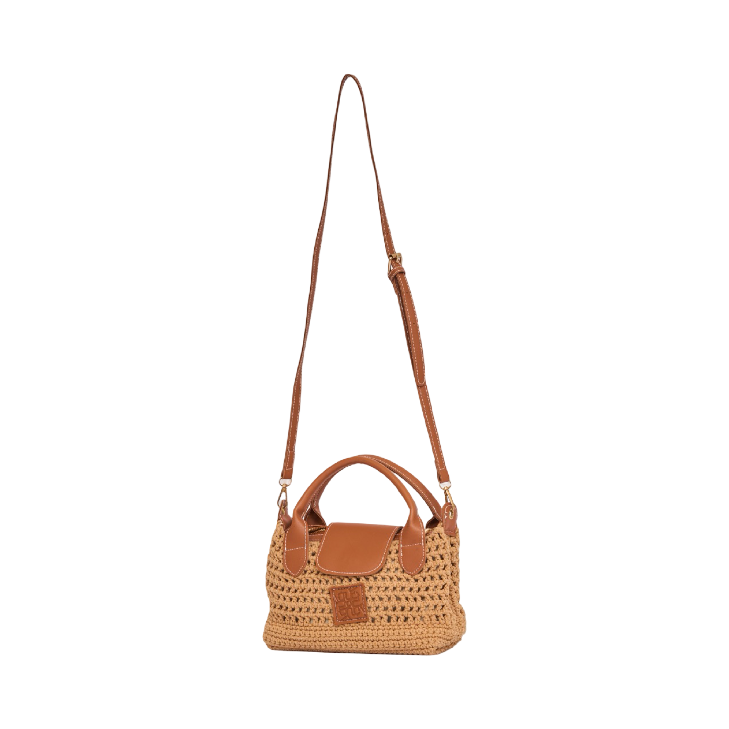 Knitted Mini Bag - Brown