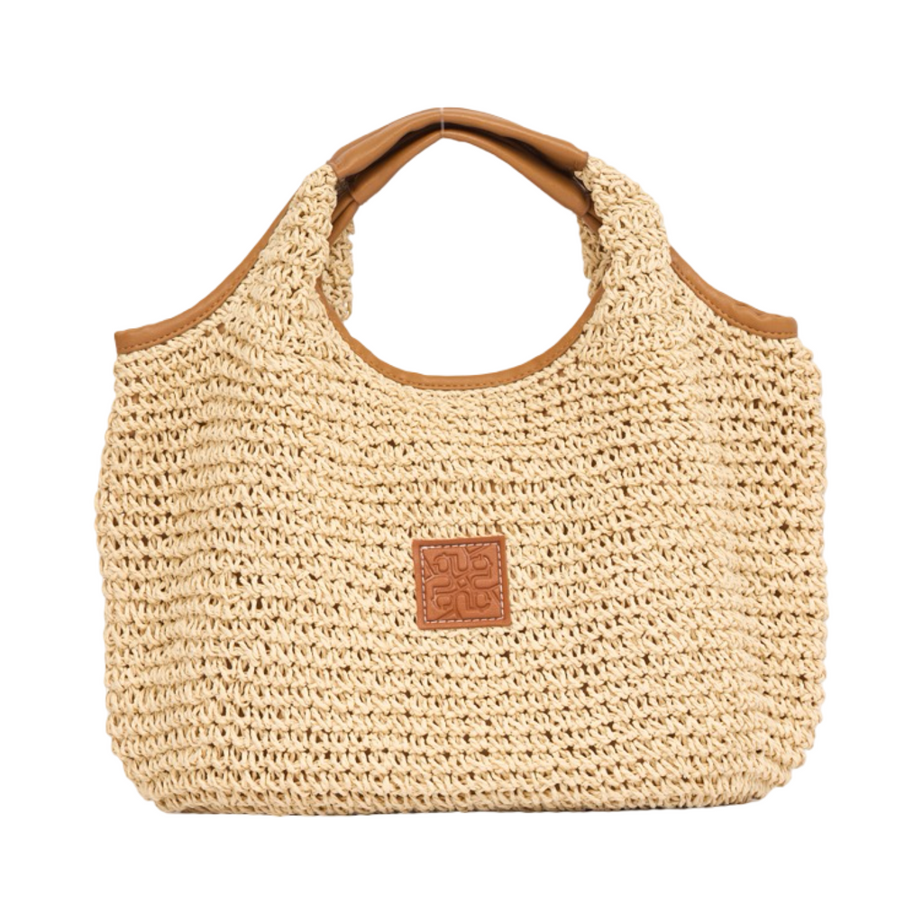 Everyday Earth – Straw Hobo Tote Bag – Beige