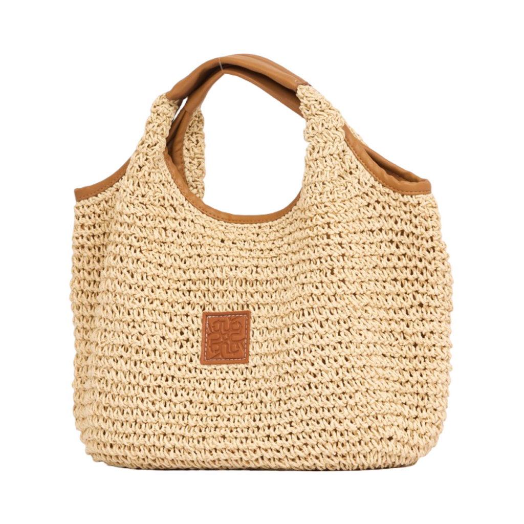 Everyday Earth – Straw Hobo Tote Bag – Beige