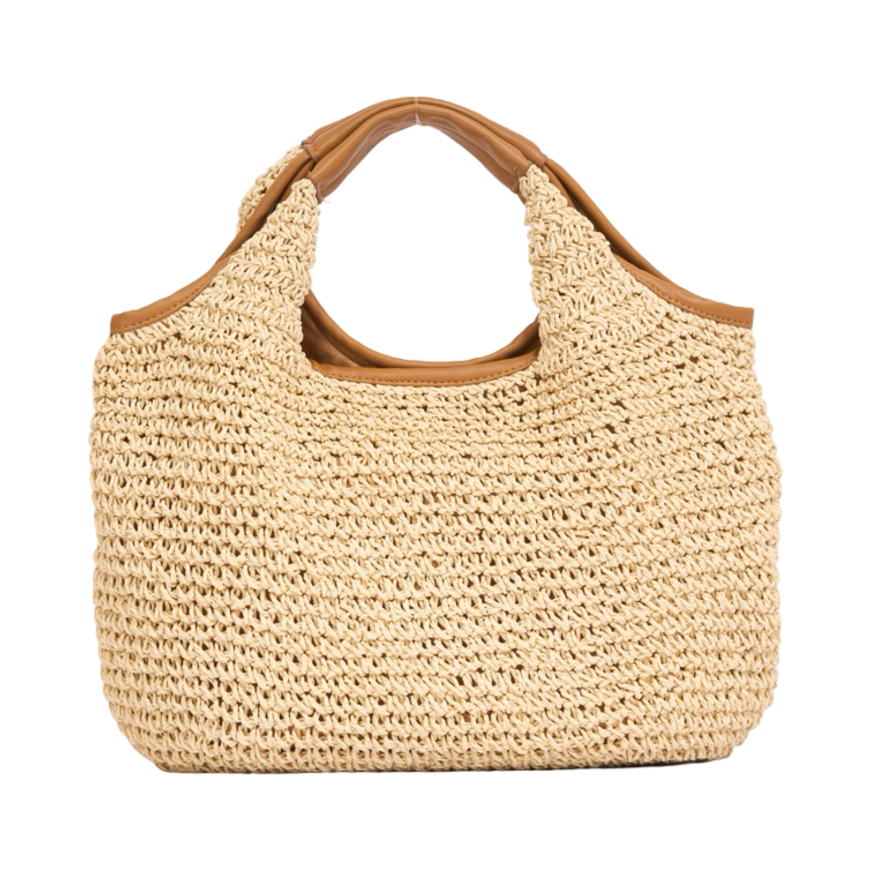 Everyday Earth – Straw Hobo Tote Bag – Beige