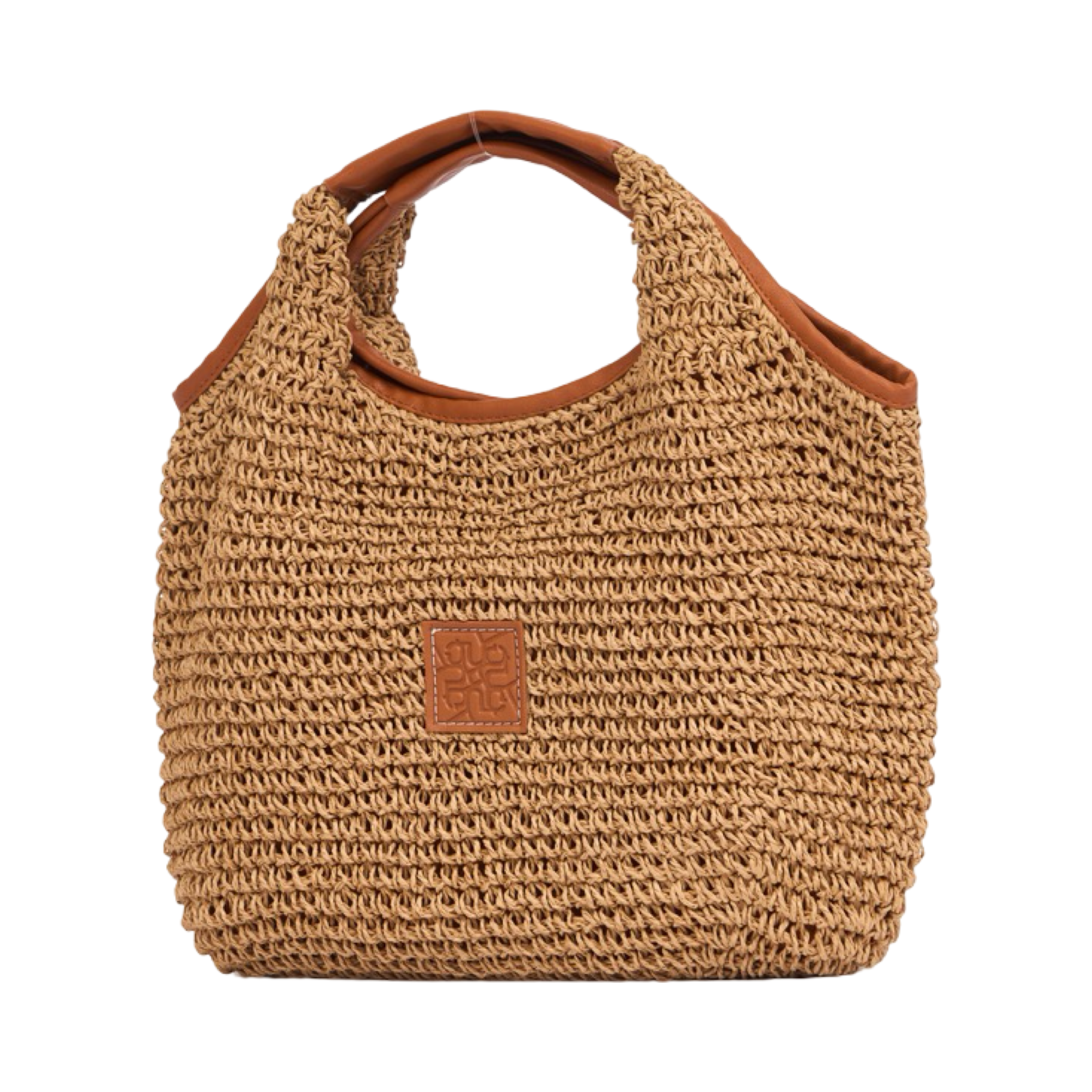Everyday Earth – Straw Hobo Tote Bag – Brown