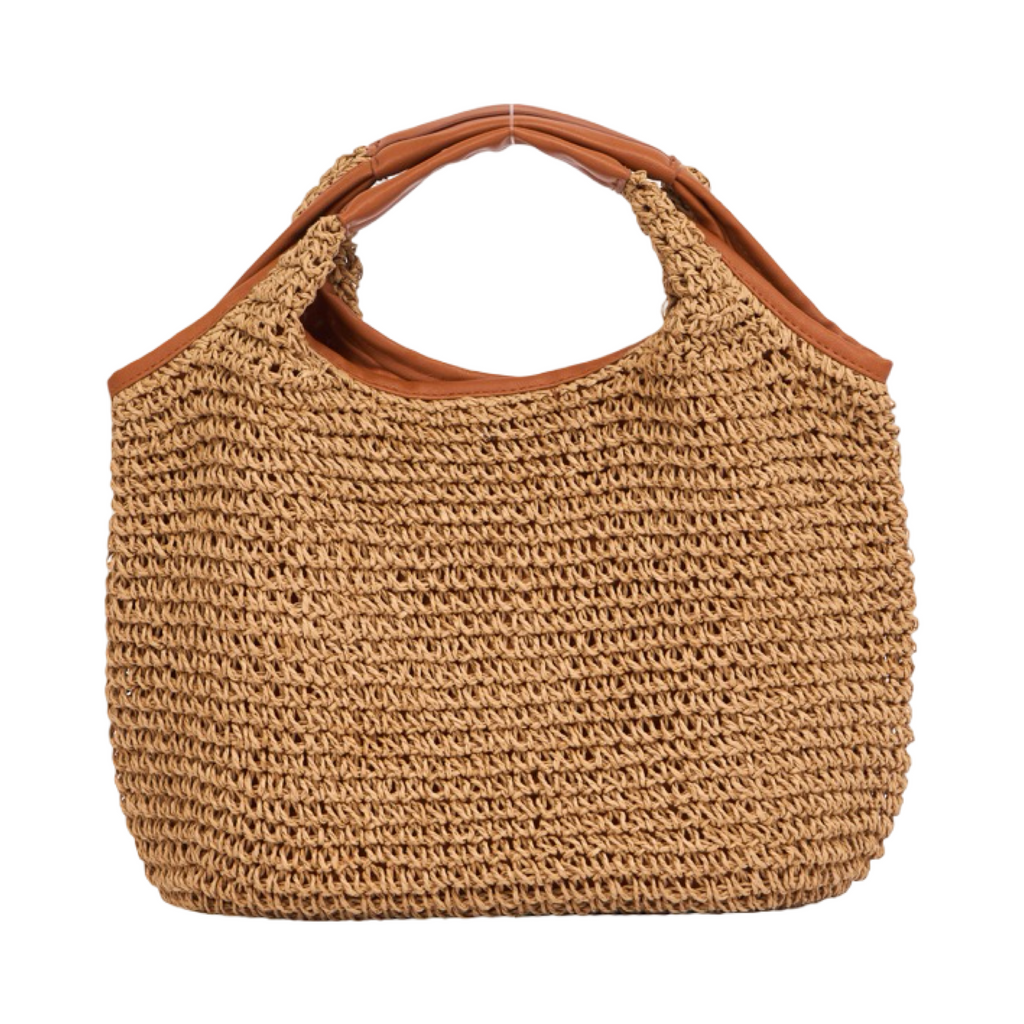 Everyday Earth – Straw Hobo Tote Bag – Brown