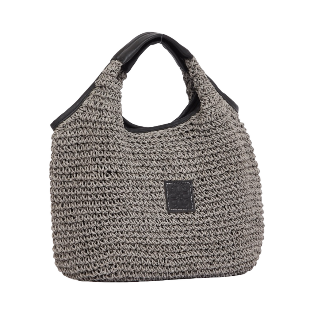 Everyday Earth – Straw Hobo Tote Bag – Black