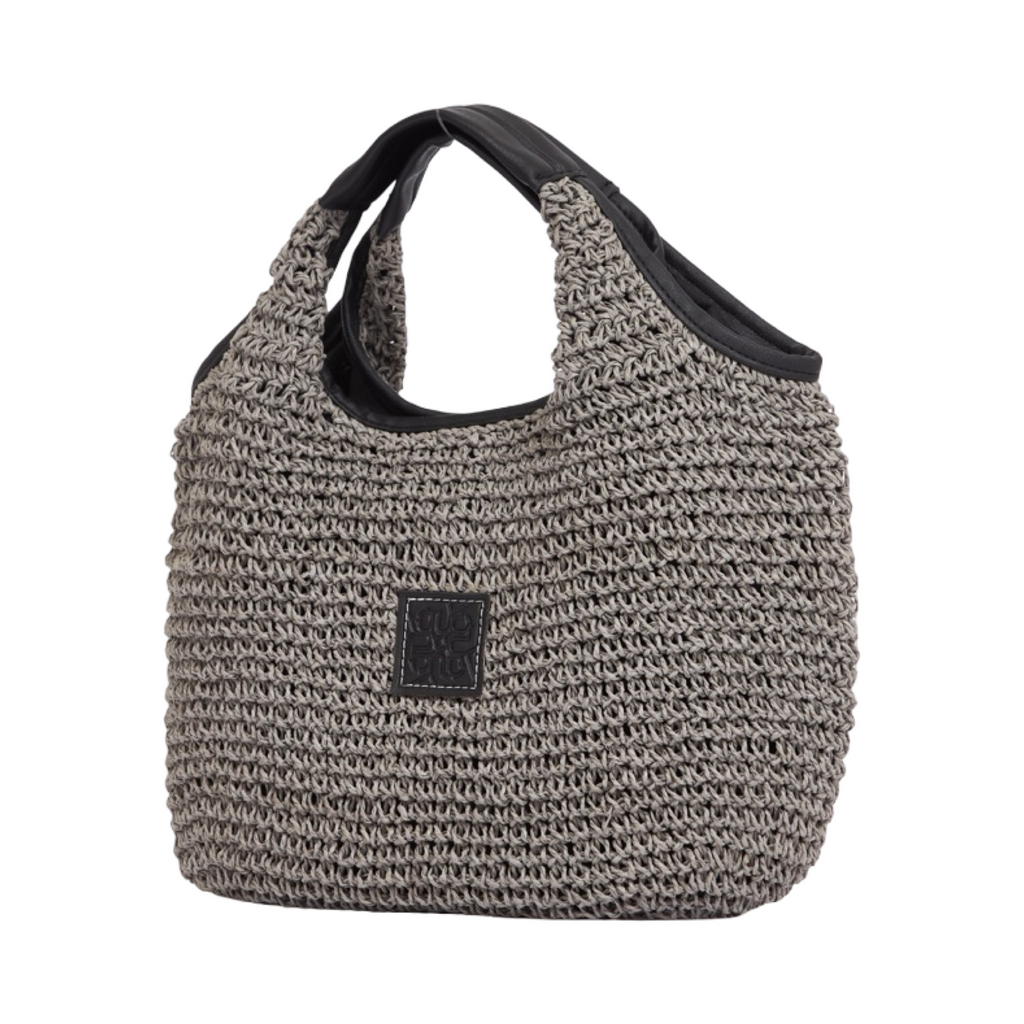 Everyday Earth – Straw Hobo Tote Bag – Black