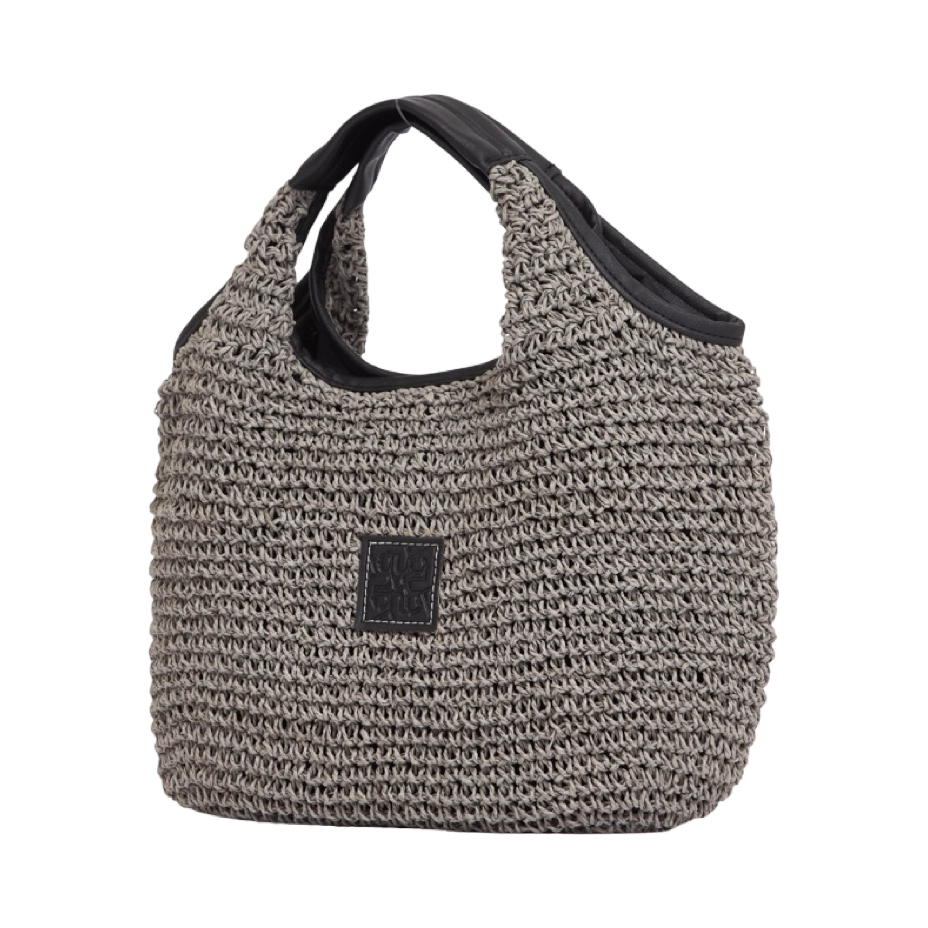 Everyday Earth – Straw Hobo Tote Bag – Black