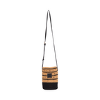 Knitted Crossbody Bag - Black Brown