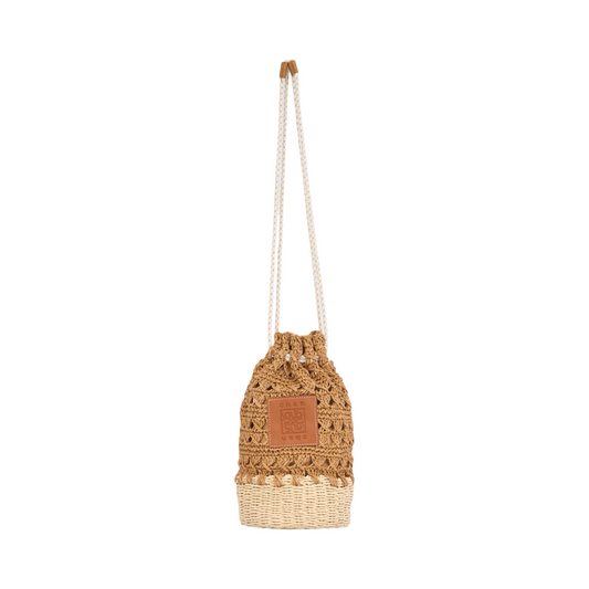Everyday Earth – Straw Drawstring Bag – Brown