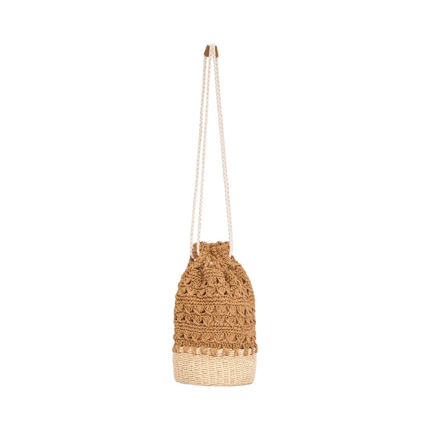 Everyday Earth – Straw Drawstring Bag – Brown