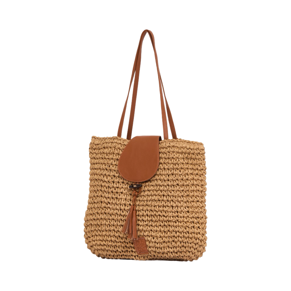 Everyday Earth – Straw Tote Bag – Brown