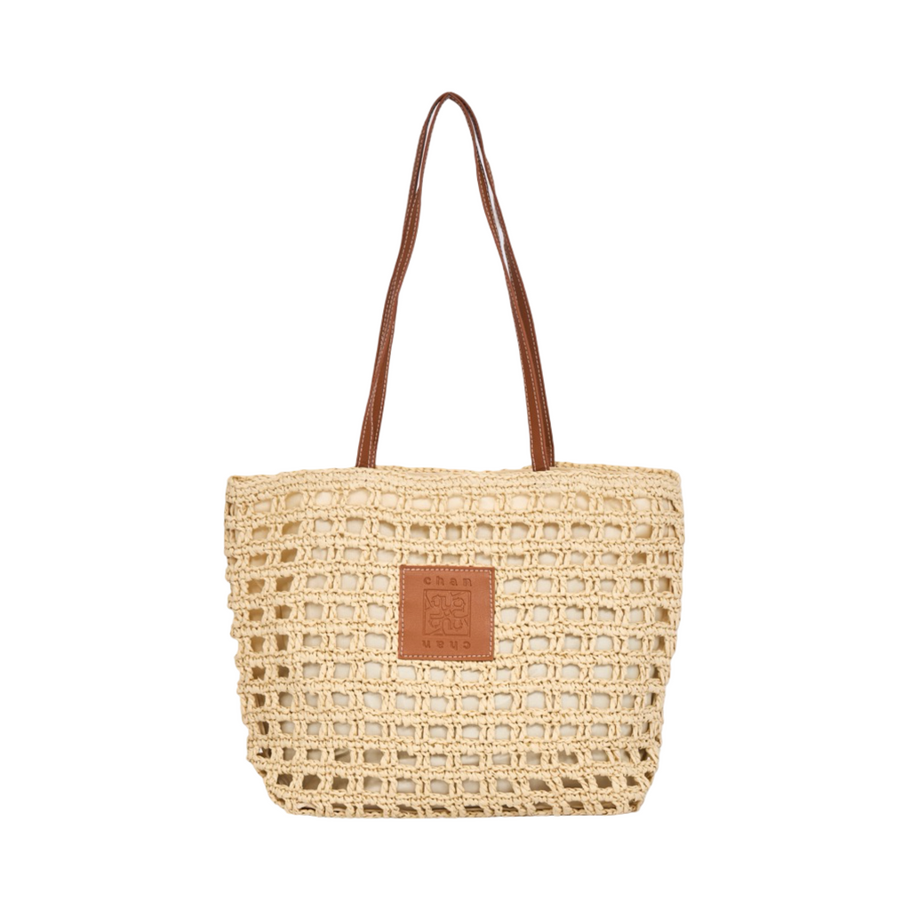 Everyday Earth – Straw Mesh Tote Bag – Beige