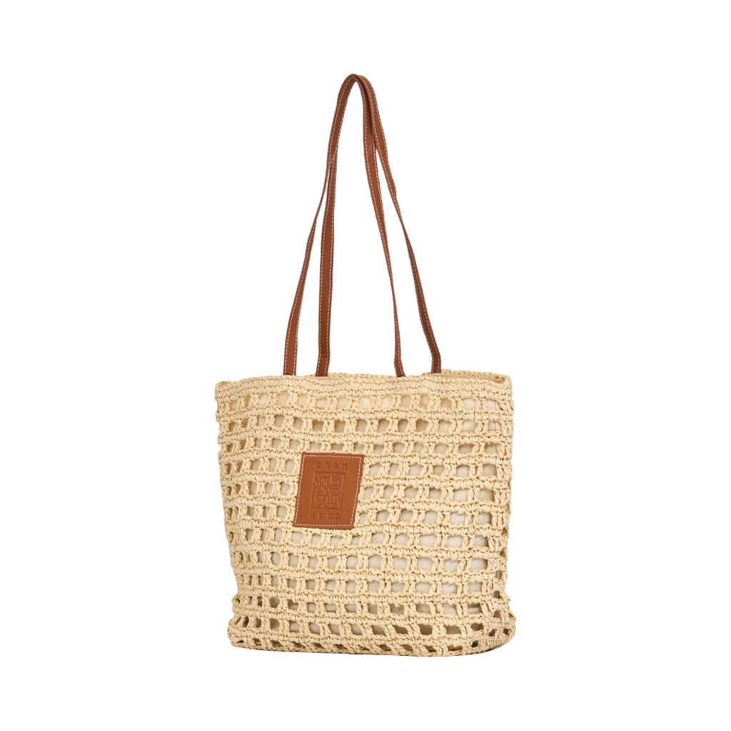 Everyday Earth – Straw Mesh Tote Bag – Beige