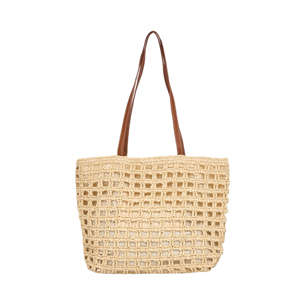 Everyday Earth – Straw Mesh Tote Bag – Beige