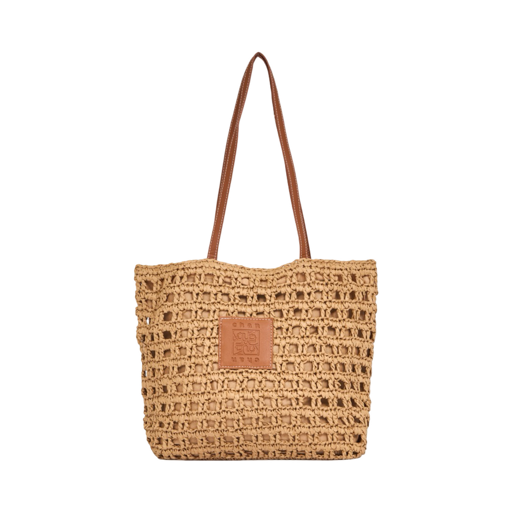 Everyday Earth – Straw Mesh Tote Bag – Brown