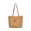 Everyday Earth – Straw Mesh Tote Bag – Brown