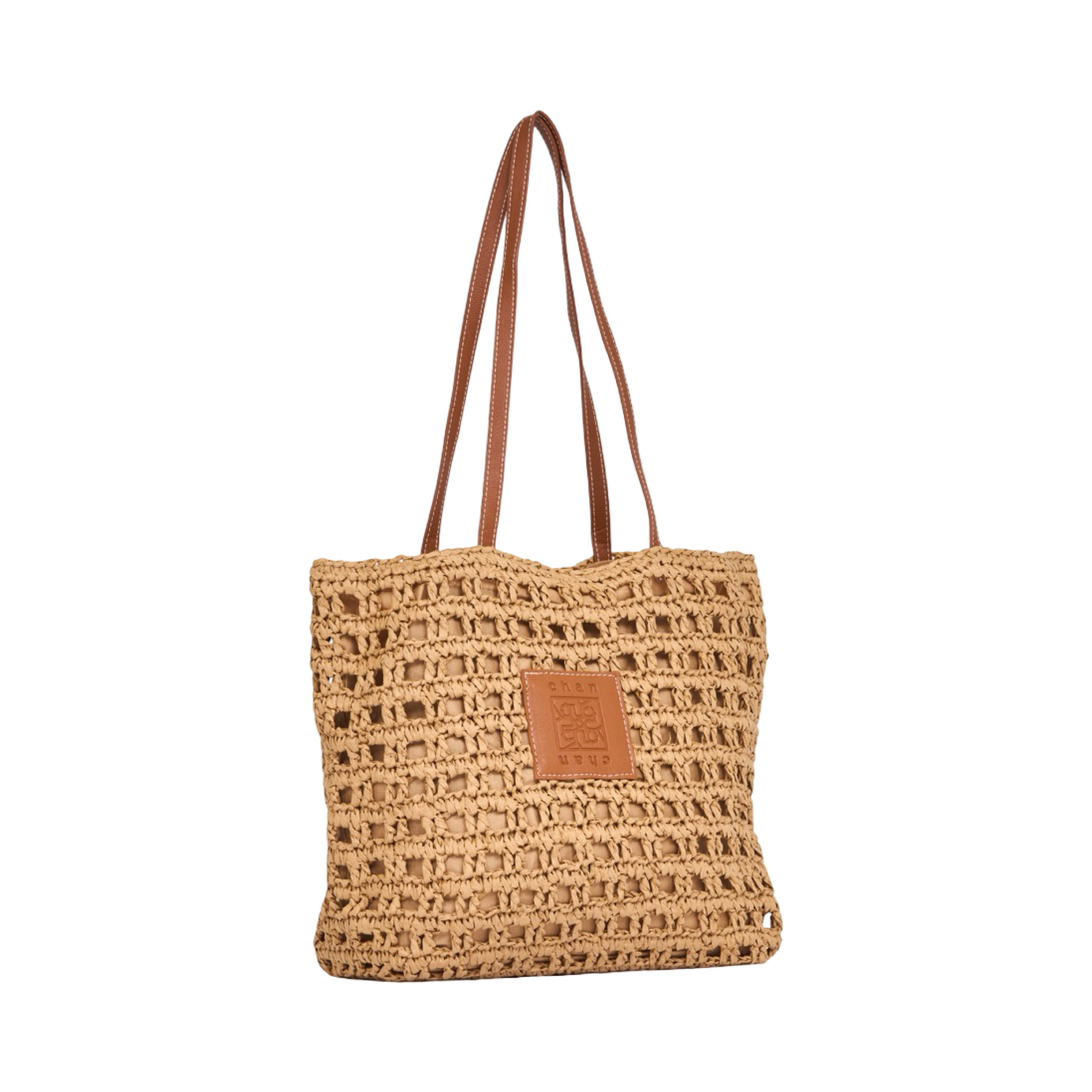 Everyday Earth – Straw Mesh Tote Bag – Brown