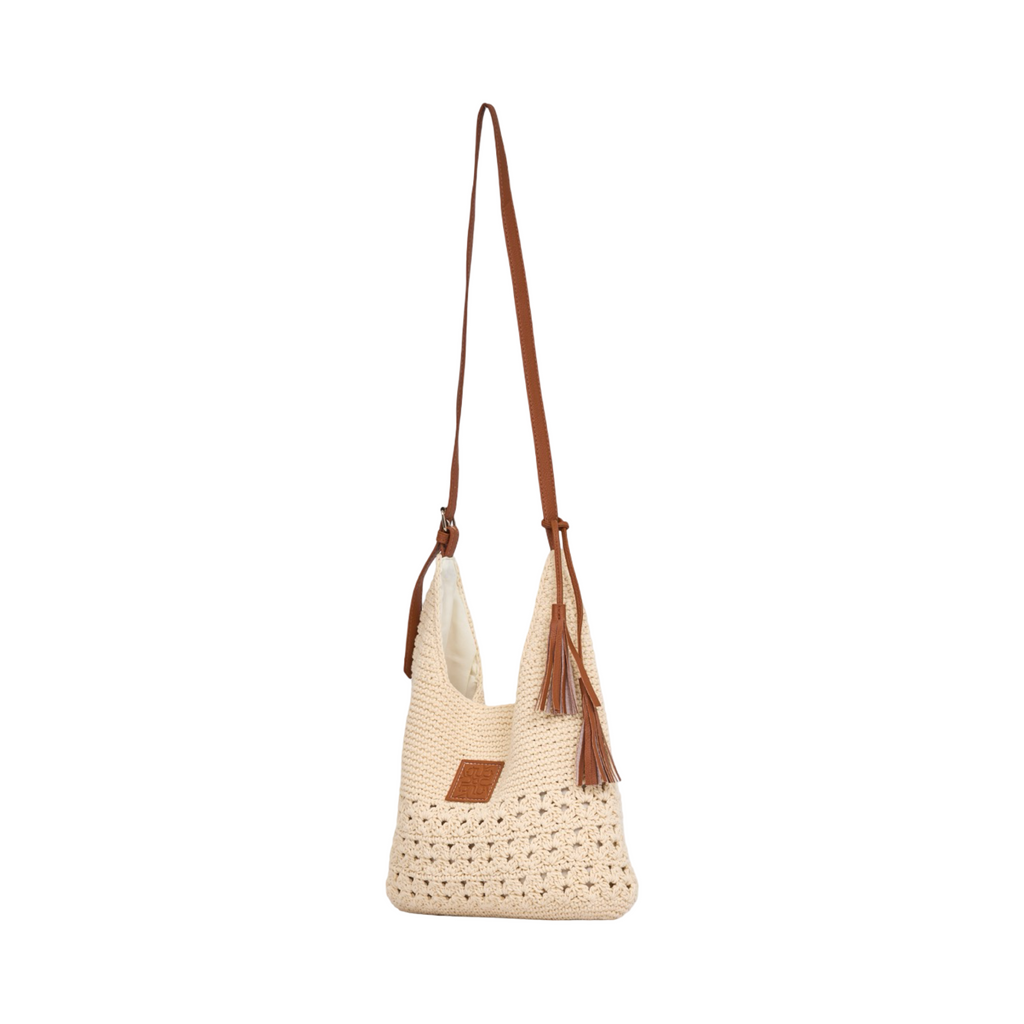 Knitted Crossbody Bag - Beige