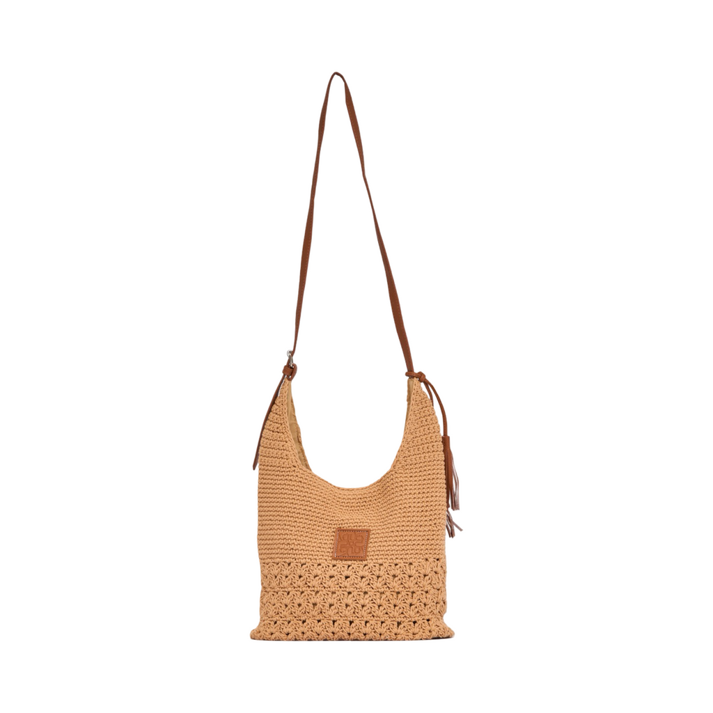 Knitted Crossbody Bag - Brown